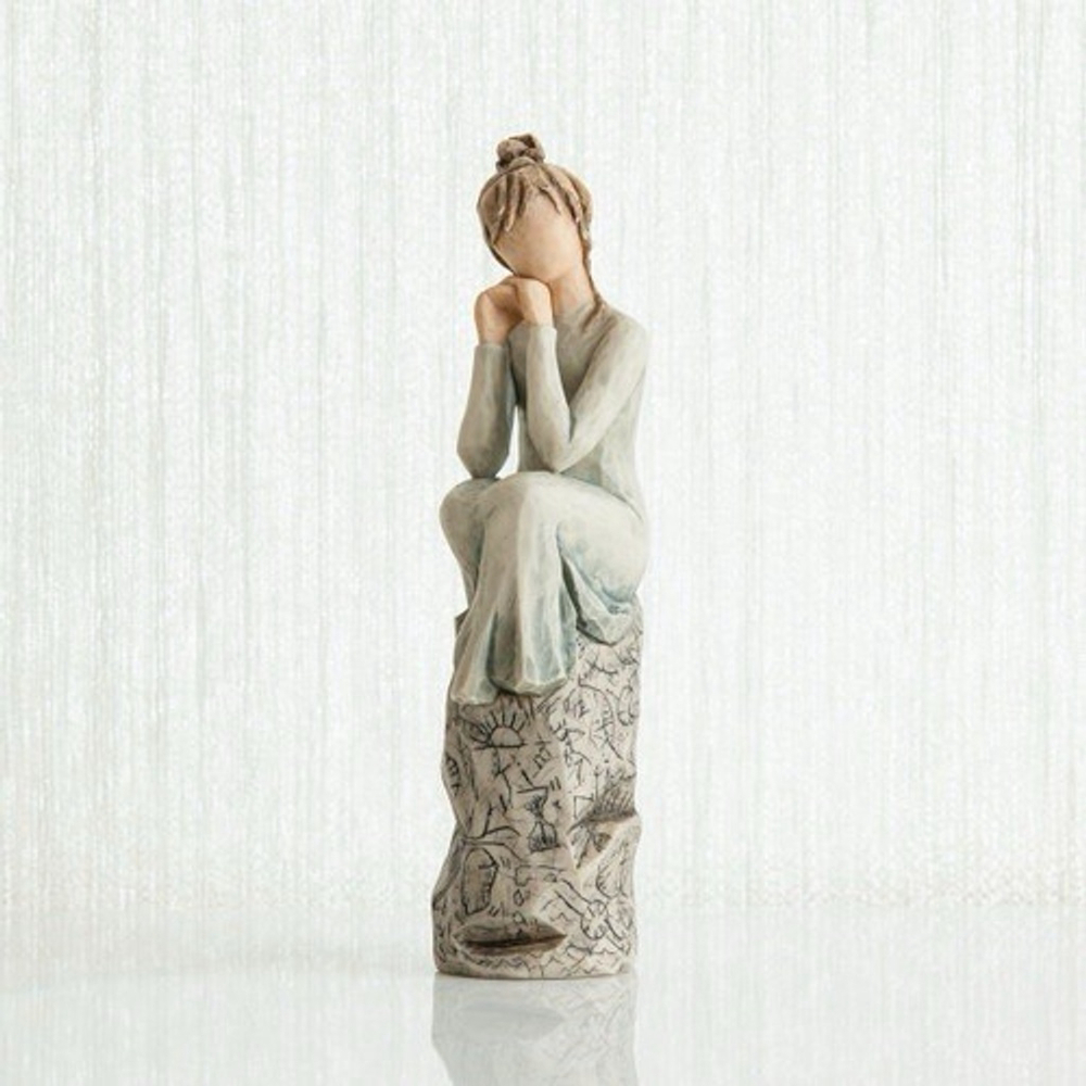 Willow Tree Woman Figurine Resin Hand Painted Modern Susan Lordi Art